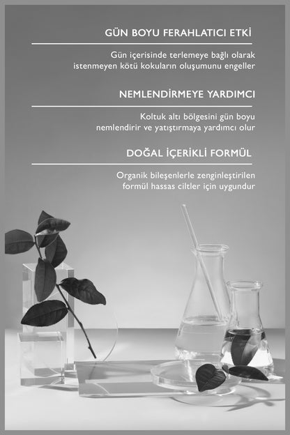 %100 Doğal Roll-On Deodorant Ter Kokusu Önleyici Bitkisel İçerikli Alüminyum İçermez 50 ml